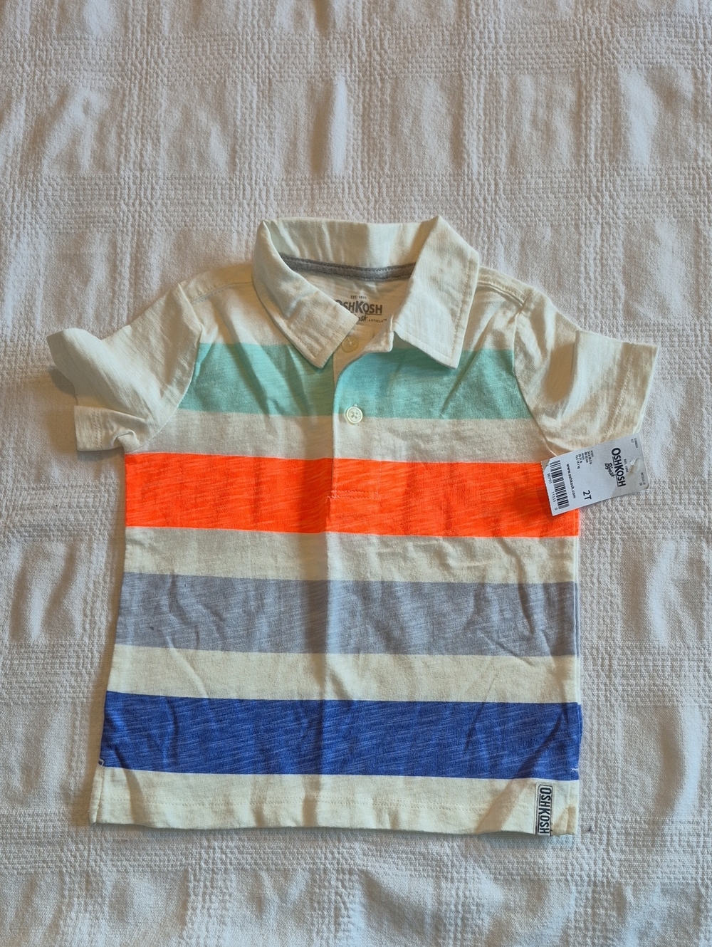 Oshkosh boys size 2T color blick polo shirt NEW